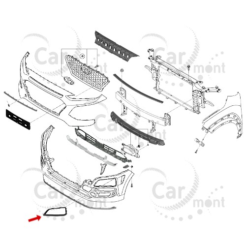 Ramka Halogenu Lewa Hyundai Kona J Orygina Cz Ci