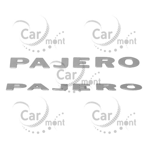 Naklejka napis literki na błotnik PAJERO - srebrna - Pajero II - MB782945