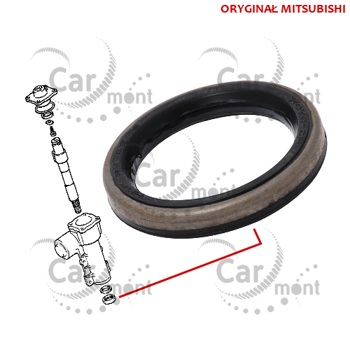 Uszczelniacz przekładni kierowniczej - dolny - Pajero I L200 - MB350906 - Oryginał